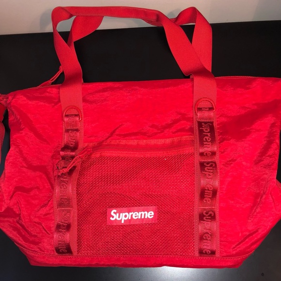 Authentic Supreme Zip Tote Dark Red - Picture 2 of 5